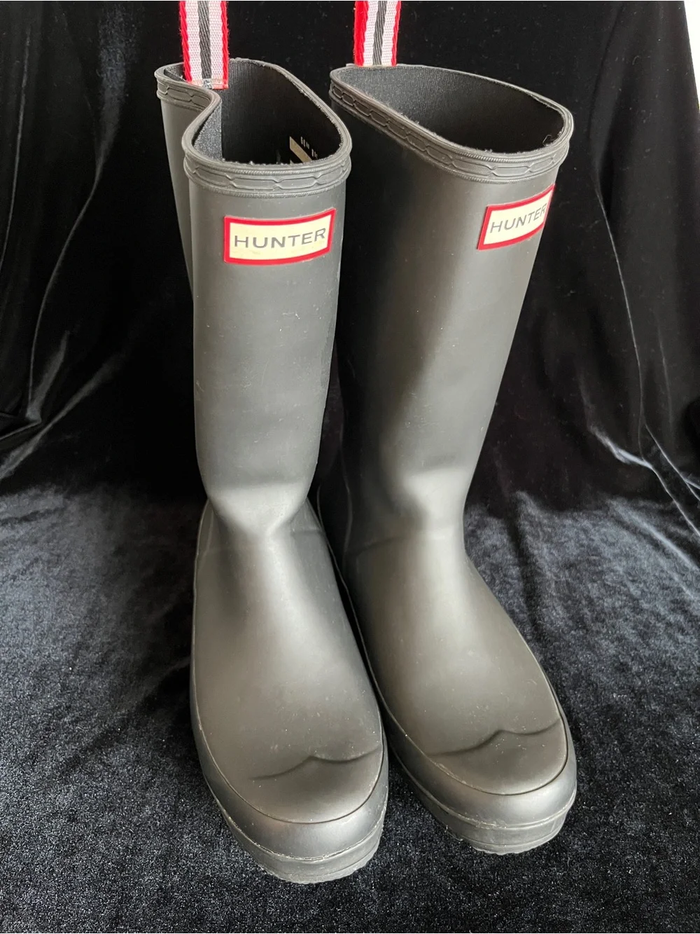 HUNTER Women's PLAY Tall Rain Boots Black Sz 8